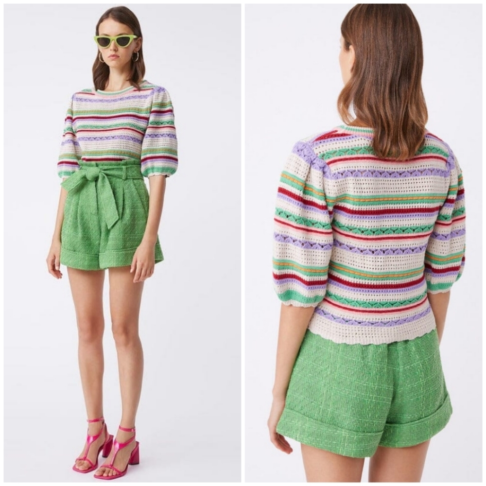 Suncoo Panaca Fancy Striped Jumper - Beige
